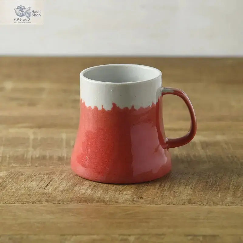 Japansk Mino Ware Mug – Röd Mt. Fuji (Aka-Fuji) Hachishop